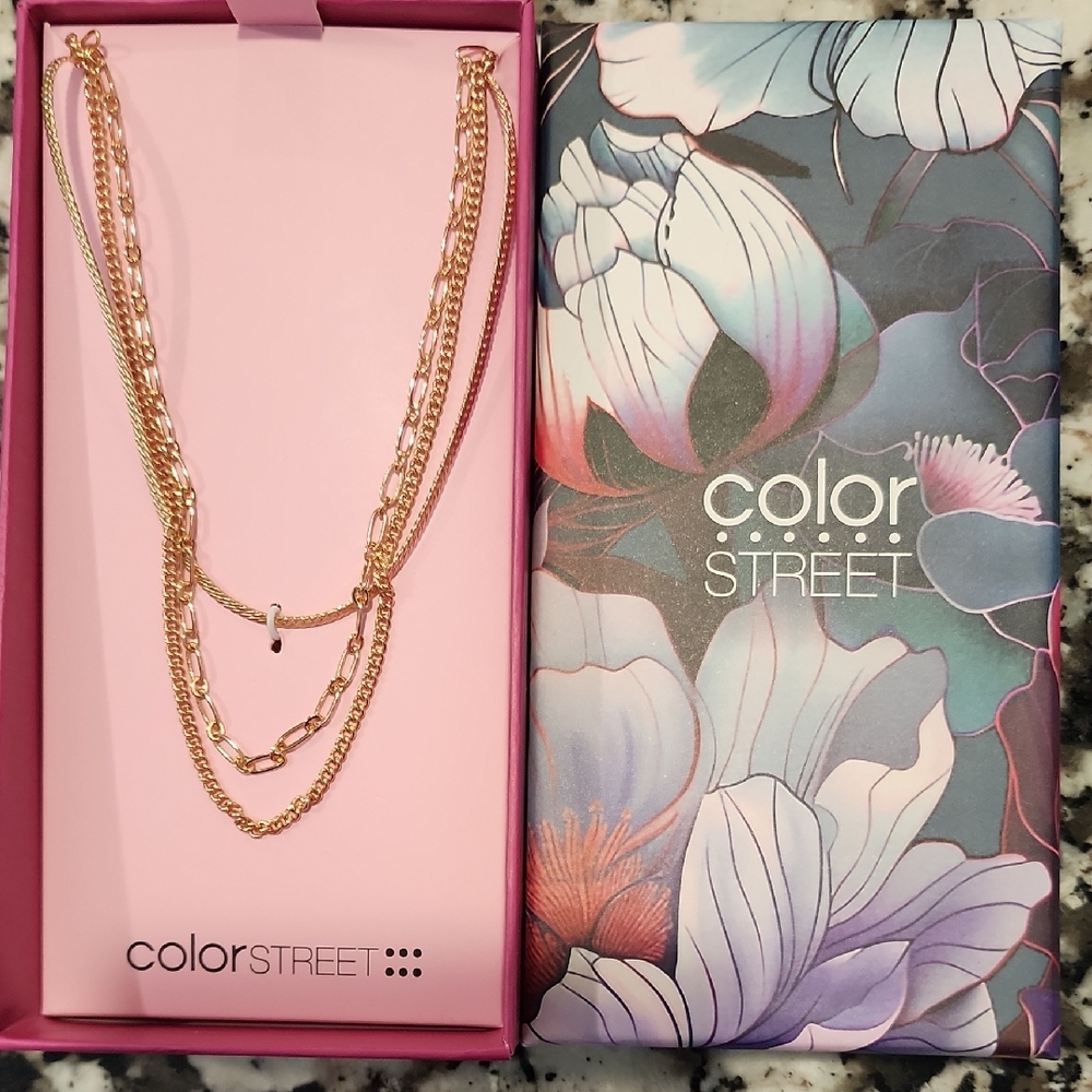Color Street Elegant Gold Necklace